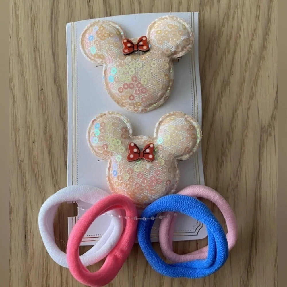 🆕 Minnie Mouse Hair Clips Set 🆕